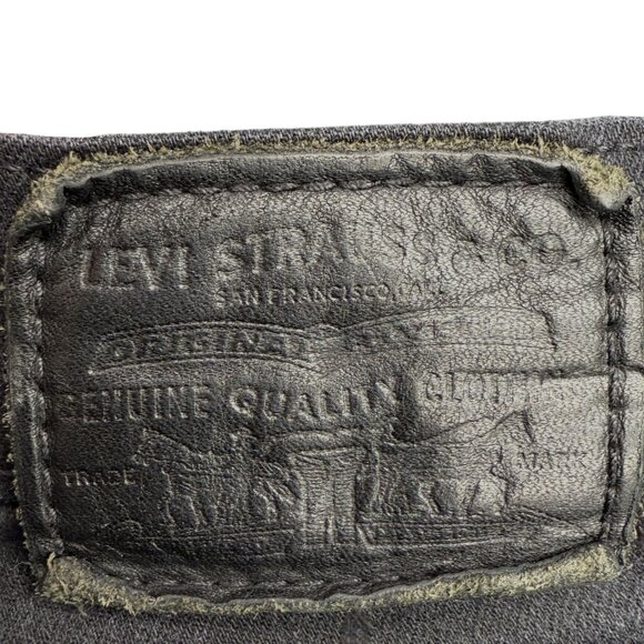 EUC Women's LEVI'S Mile High‎ Cropped Flare Premium Black Jeans | Size 28 - Picture 6 of 11